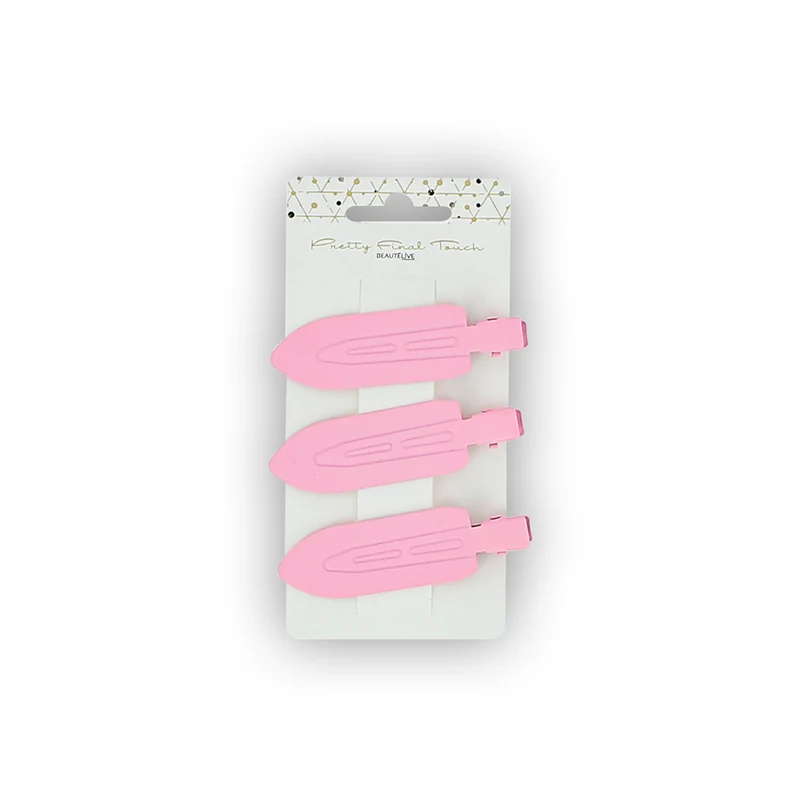 Pinces à Cheveux Sans Pli Rose X3