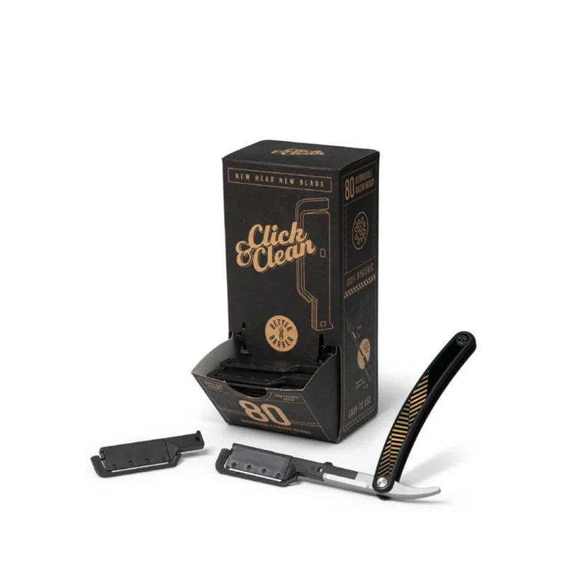 Kit Rasoir Click &Clean avec 80 Lames Jetables