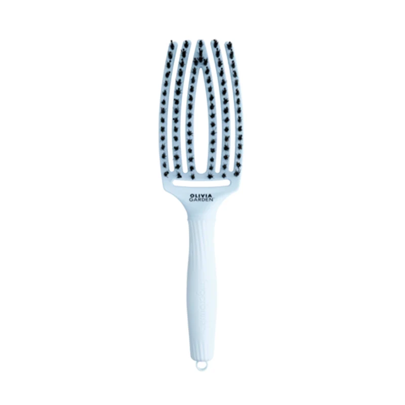 Brosse Fingerbrush Poils de sanglier & Nylon Bleu Pastel
