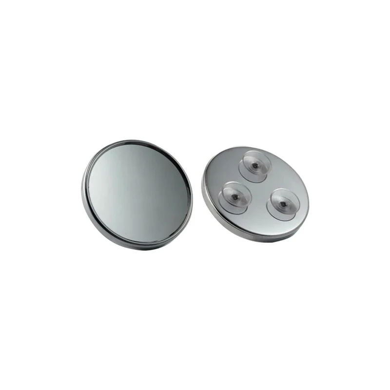 Miroir Chromé Rond 3 Ventouses Grossissant X10 Diamètre 15cm