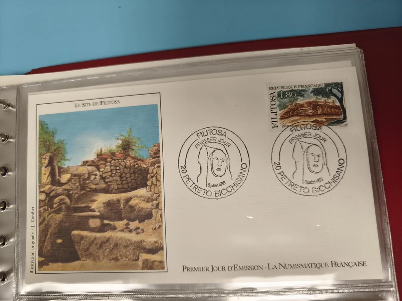 Enveloppe premier jour FDC Filitosa 1986 timbre illustré site archéologique