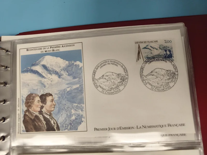 Enveloppe FDC Premier Jour Mont-Blanc Bicentenaire ? illustration montagne et po