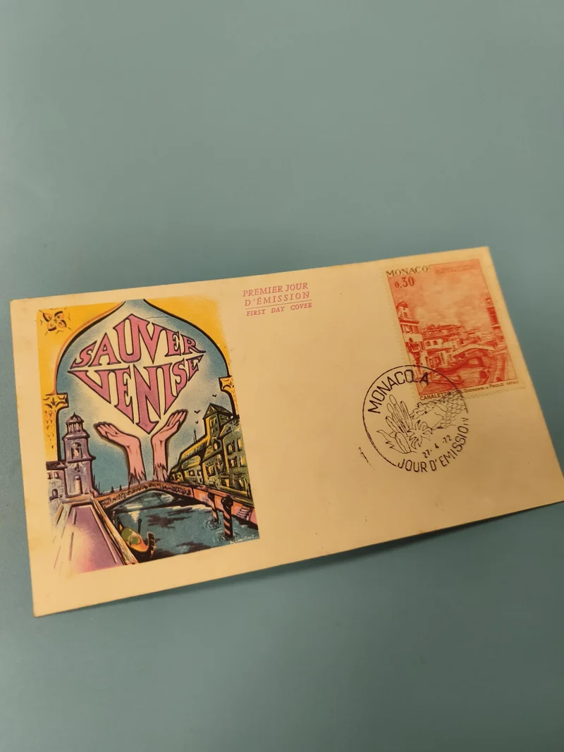 Enveloppe Premier Jour d?Émission FDC Monaco Sauver Venise Timbre 0,30? (Ref 10)
