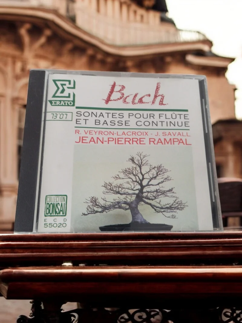 CD Bach Sonates Flûte Violoncelle Jean-Pierre Rampal Erato Bonsai