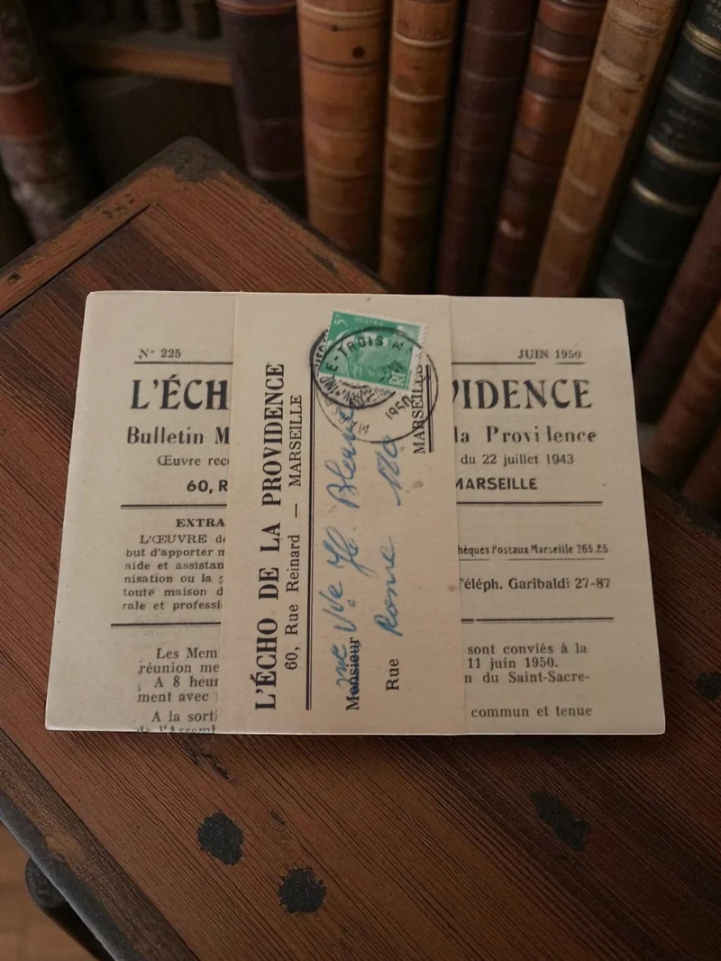 Ancien bulletin religieux L'Écho de la Providence Marseille vintage 1950 papeter