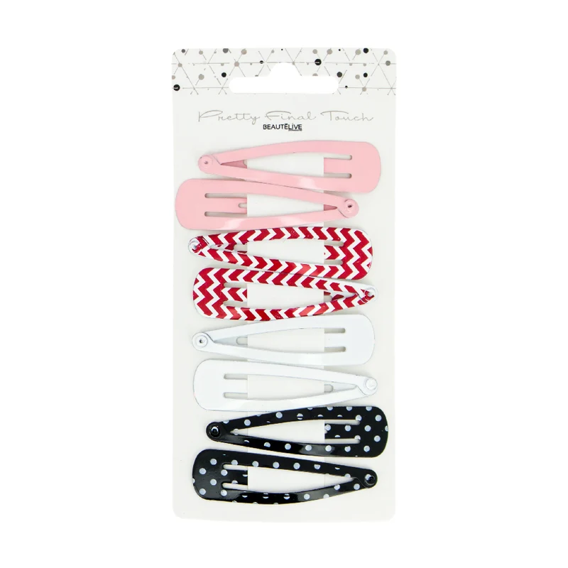 Barrettes à cheveux clic clac modèle moyen x8