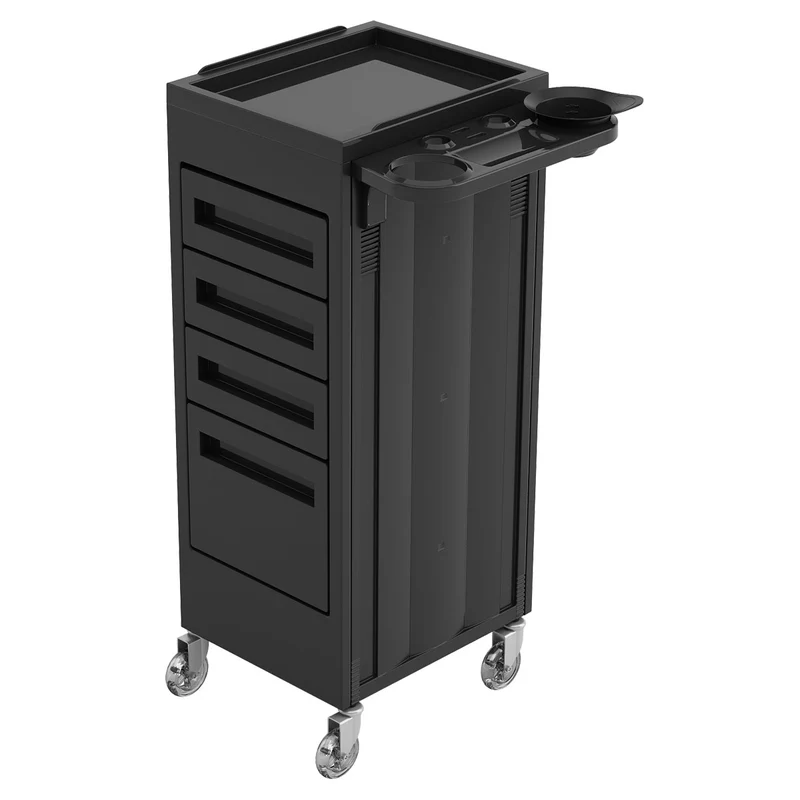 Table Coloration Giulia Noire 4 tiroirs + Repose Bols