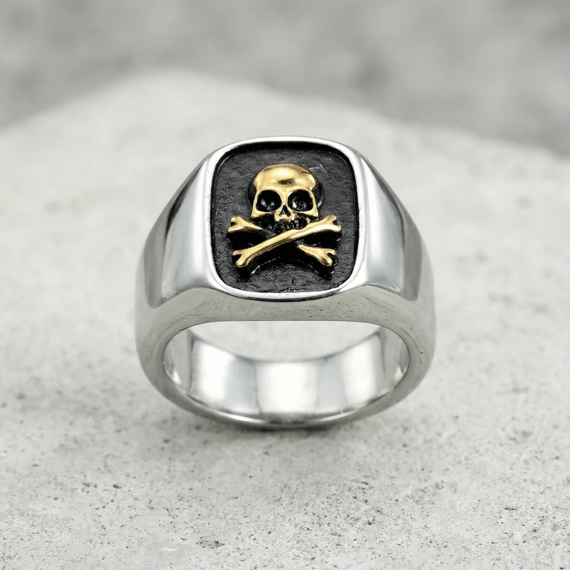 Bague Chevalière Homme Tête de Mort