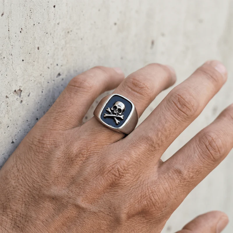 Bague Chevalière Homme Tête de Mort