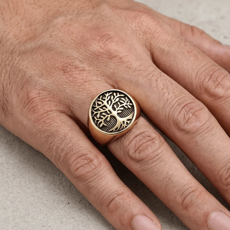 Bague Chevalière Homme Arbre de Vie