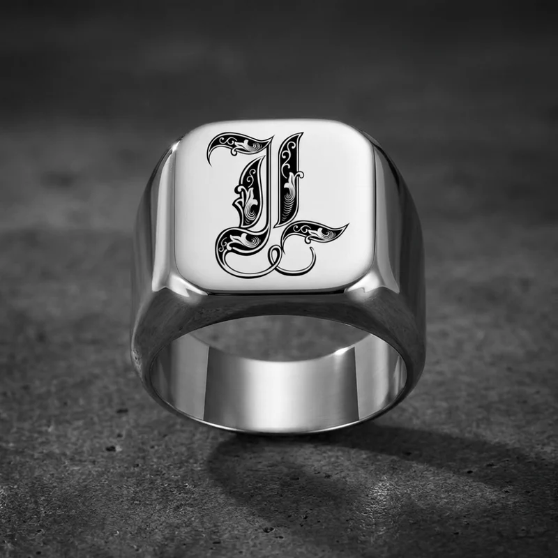 Chevalière Homme Personnalisable Gravure Argent