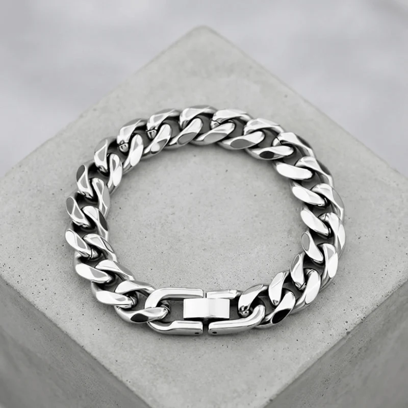 Bracelet Gourmette Homme Argent Grosse Maille