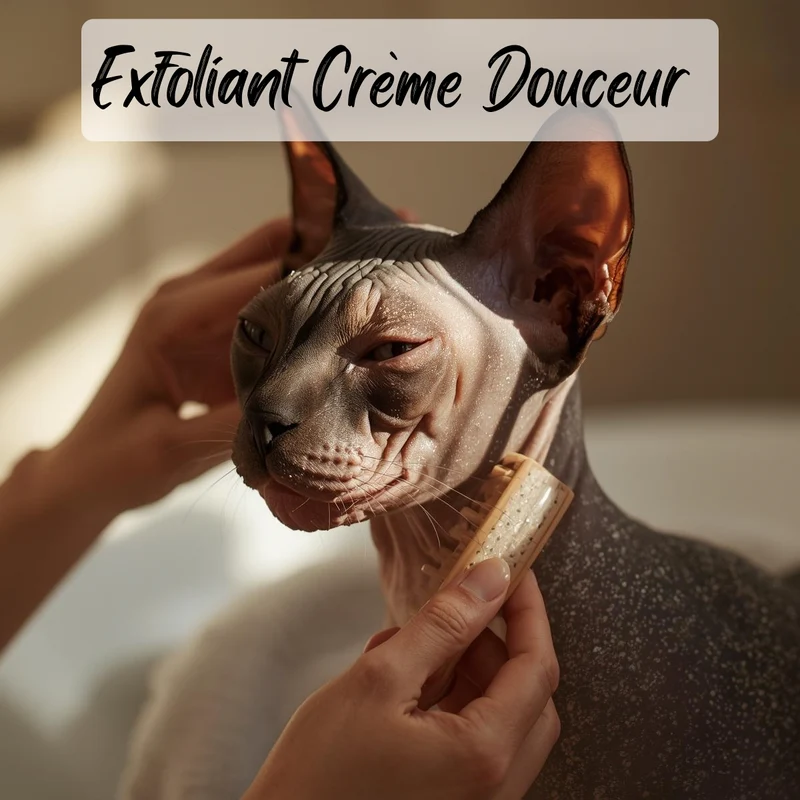 Exfoliant Crème Douceur pour chats sphynx/chiens nus
