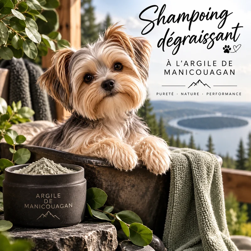Shampoing dégraissant à l'argile de Manicouagan