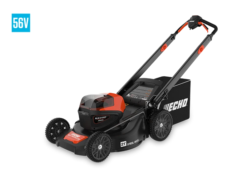 Echo 56V 21 in. Self-Propelled 3-in-1 Lawn Mower Kit with Two 5.0Ah Batteries and Rapid Charger DLM-2100SPR2-2
