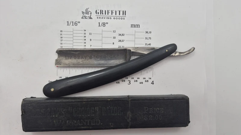 Vintage Lindsay Manufacturing American Razor for Restoration