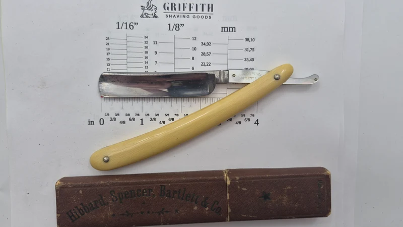 Vintage Hibbard Spencer & Bartlett MOP tang Razor for Restoration