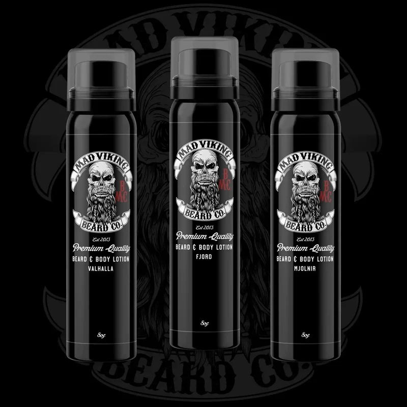 MAD VIKING BEARD & BODY LOTION SPRAY 3 PACK