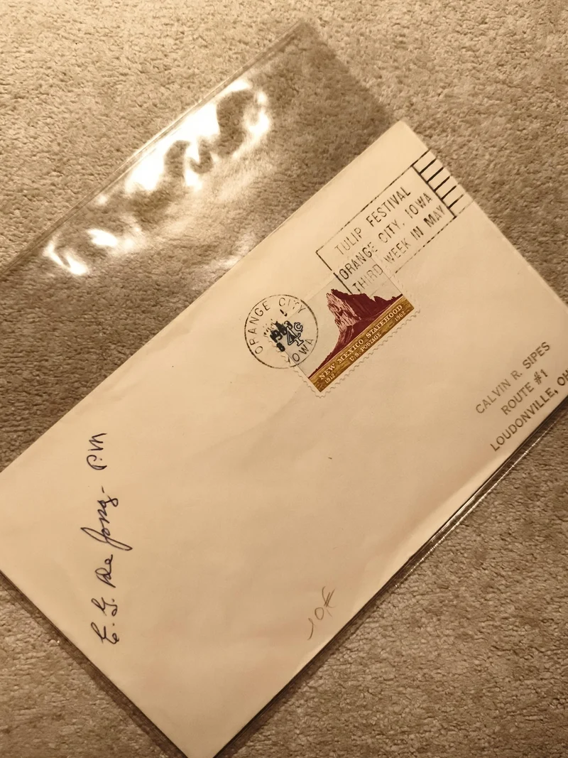 Lettre affranchie Orange City Iowa cachet Tulip Festival USA philatélie (Ref 11)