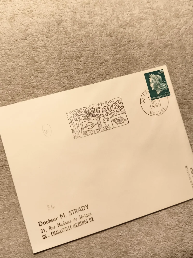 Lettre oblitérée 1969 Épinal Festival Image, Marianne 0,30, philatélie (Ref 10)