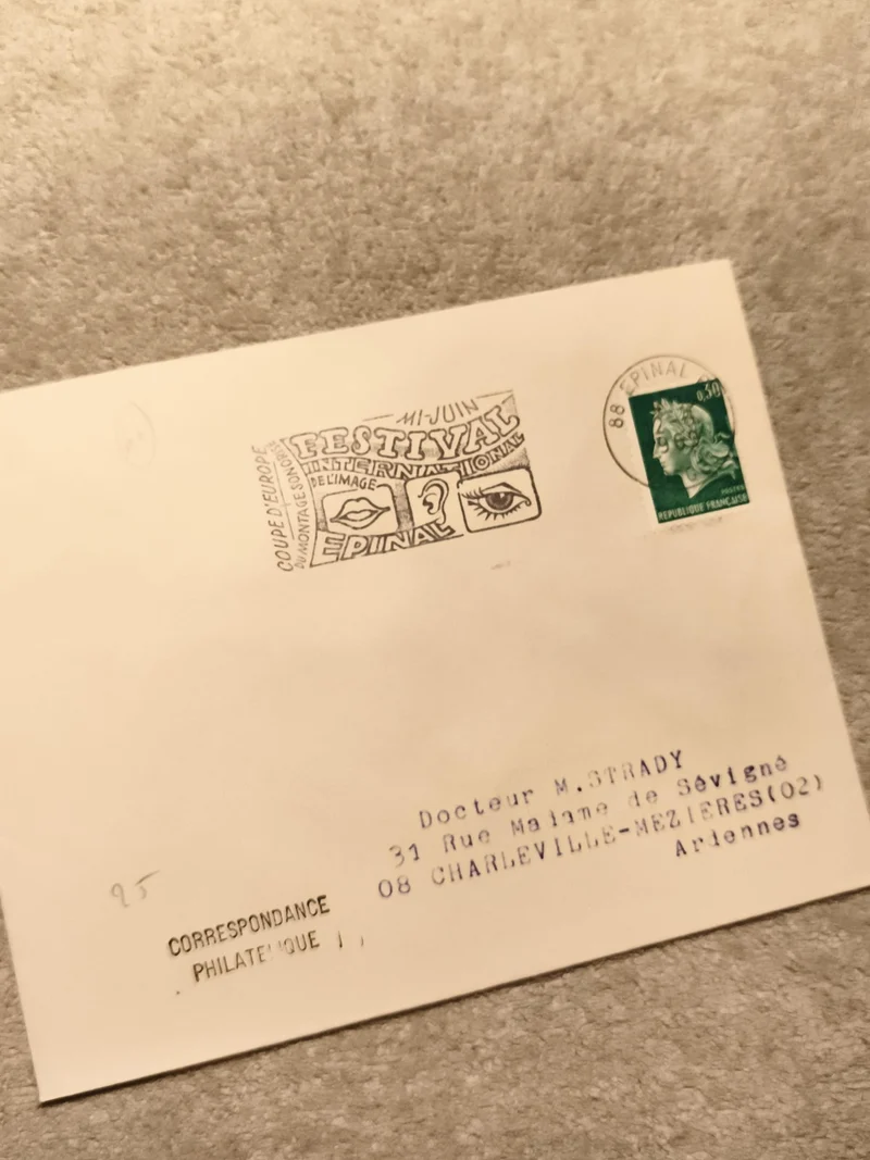 Lettre philatélique Festival International de l’Image Épinal oblitérée France