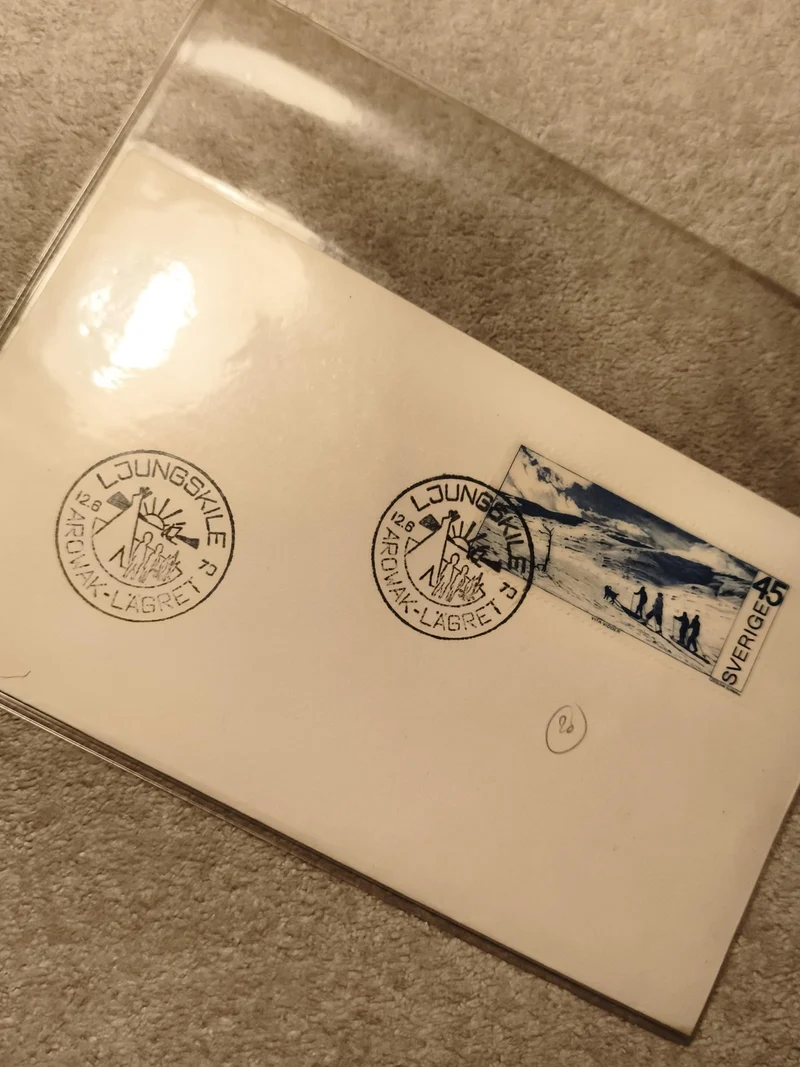 Lettre Premier Jour Suède timbre 45 Sverige cachet Ljungskile philatélie (Ref 10