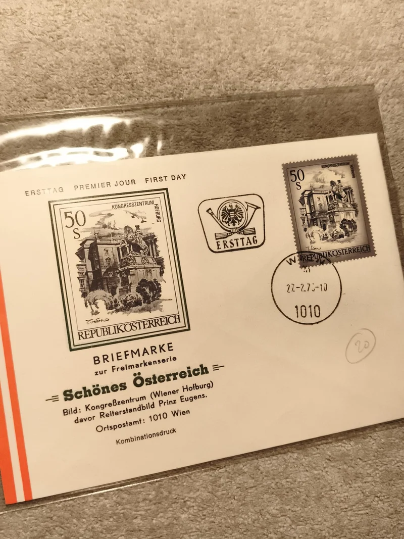 Lettre premier jour Autriche 50S Schönes Österreich Wien ERSTTAG philatélie