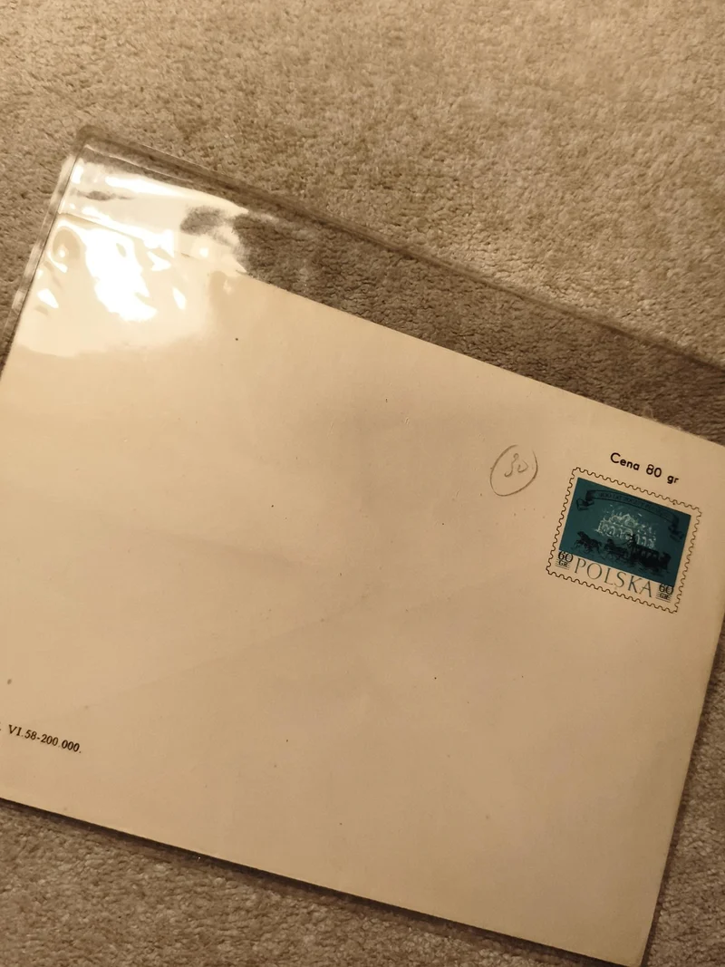 Carte postale timbre Pologne Polska philatélie VI.58 affranchissement 80 gr