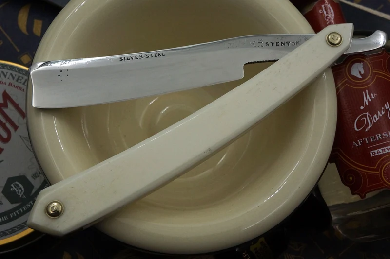 Stenton "Silver Steel" - 6/8 Early 1800s Stubtail with New Bone Scales - Fully Restored Sheffield Straight Razor - Shave Ready