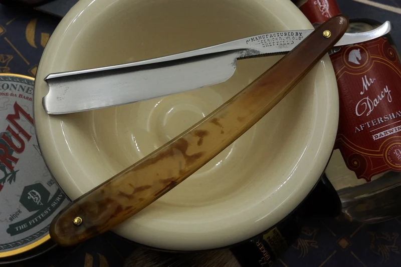 Frederick Reynolds Rattler Grind 5/8 - Fully Restored Original Horn Scaled Sheffield Straight Razor - Shave Ready