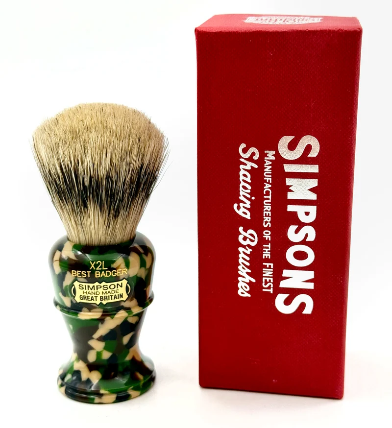 Limited Edition Simpsons Colonel X2L Best Badger Shaving Brush - Camo
