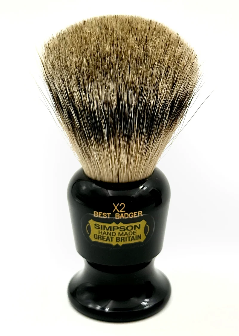 Simpsons Commodore X2 Best Badger Shaving Brush - Ebony Handle