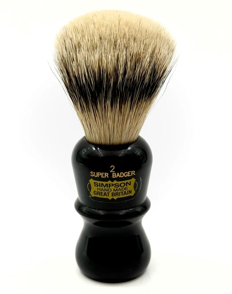Simpsons Emperor E2 Super Badger Shaving Brush - Ebony Handle