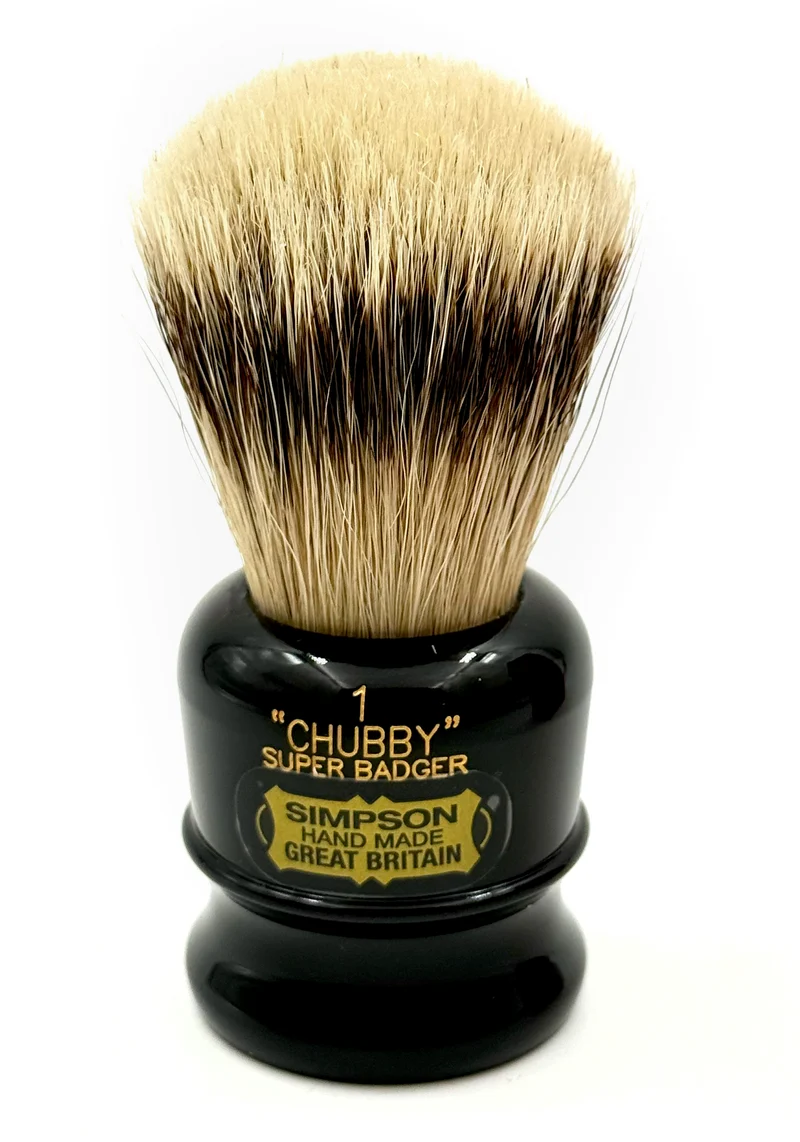 Simpson Chubby CH1 Super Badger Shaving Brush - Ebony Handle