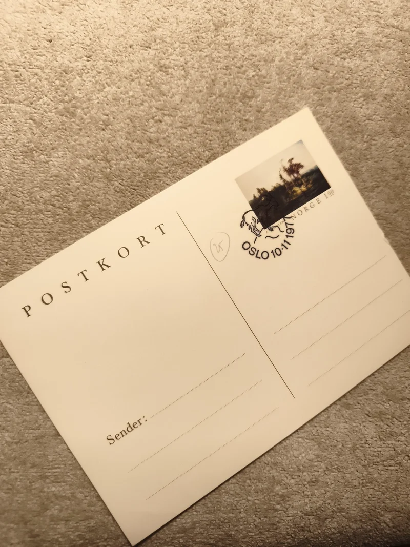 Carte postale timbre Norvège Oslo oblitérée POSTKORT philatélie (Ref 8)