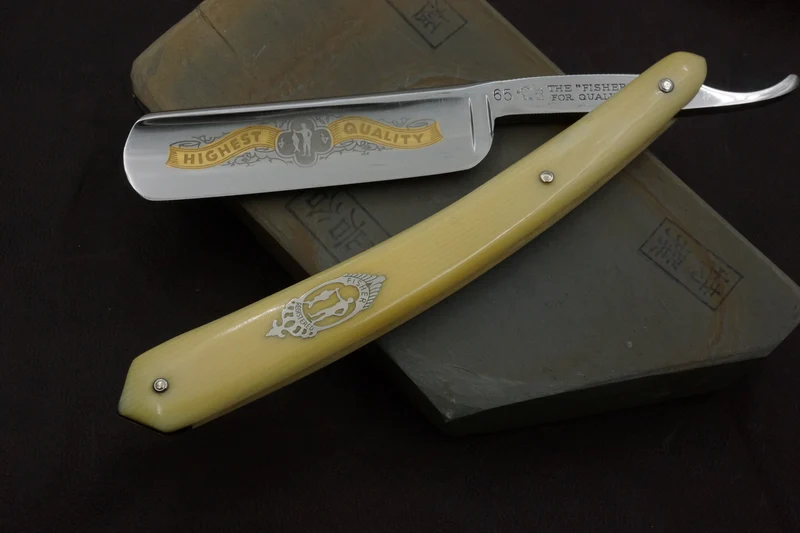 Paul Kohl "The Fisher" - Excellent + 13/16 Full Hollow Blade - Vintage Solingen Straight Razor - Shave Ready