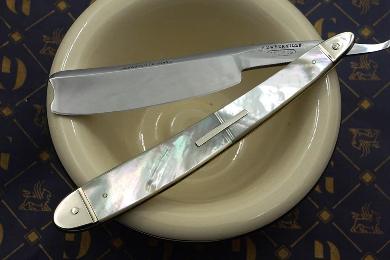 Edward Saville "Eclipse" 6/8 - Fancy Grind Fully Restored Mother of Pearl Scaled Sheffield Straight Razor - Shave Ready
