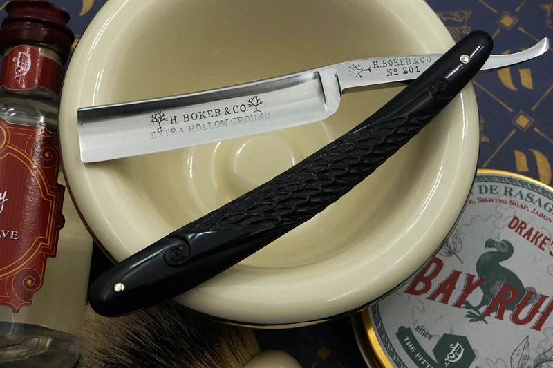 H. Boker & Co. Extra Hollow Ground - Near Mint Fancy Scales 5/8 - German Vintage Straight Razor - Shave Ready