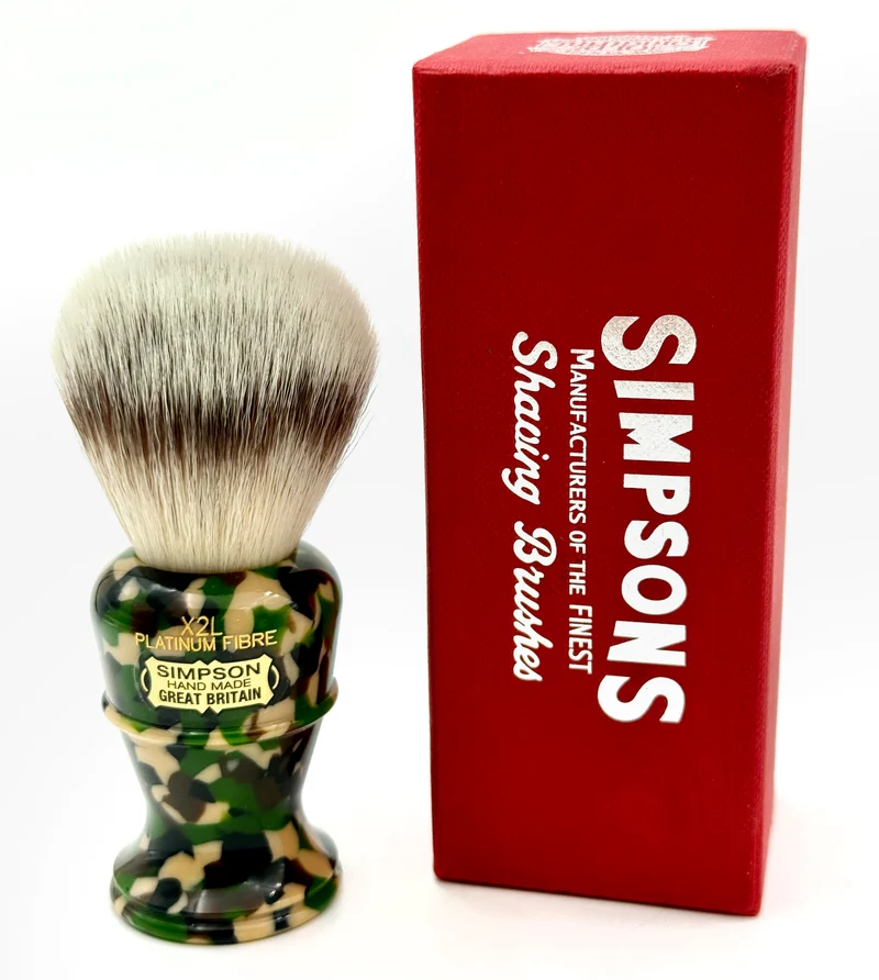 Limited Edition Simpsons Colonel X2L Platinum Shaving Brush - Camo