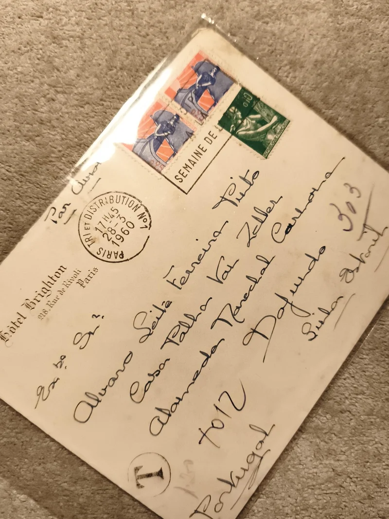 Lettre affranchie Paris 1960, timbres Semaine De Gaulle, cachet Hôtel Brighton P