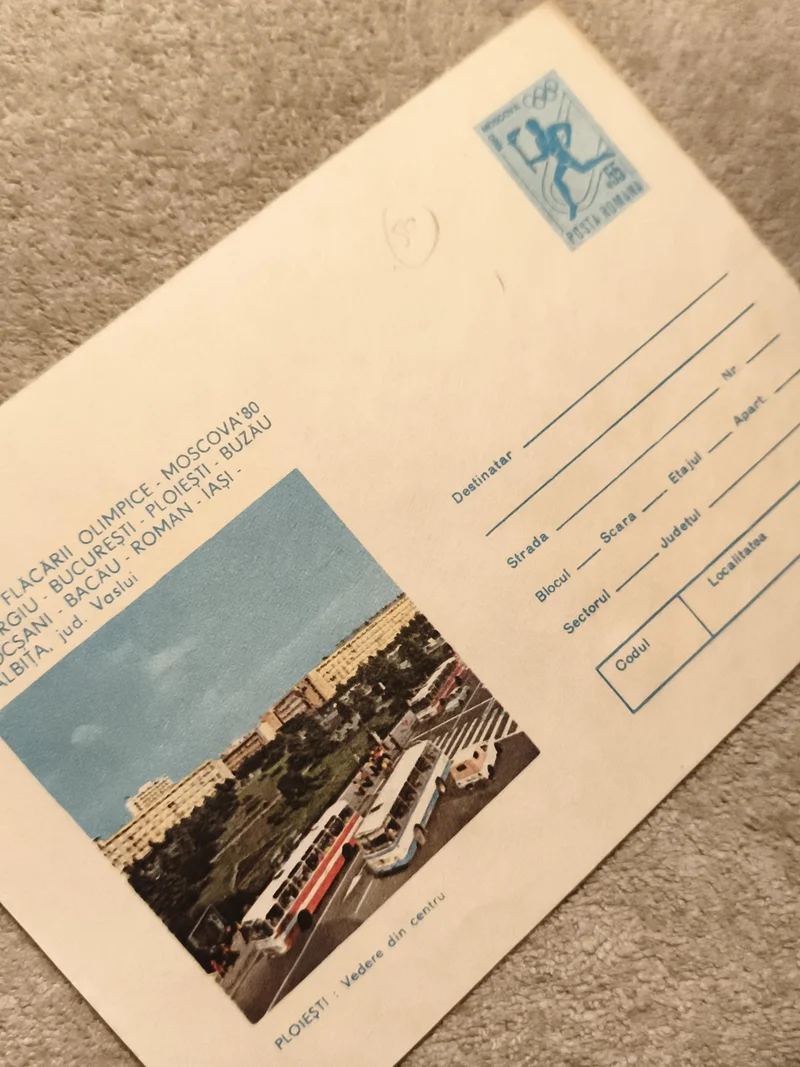 Carte postale oblitérée Roumanie Moscou 1980 Jeux Olympiques Ploiești philatélie