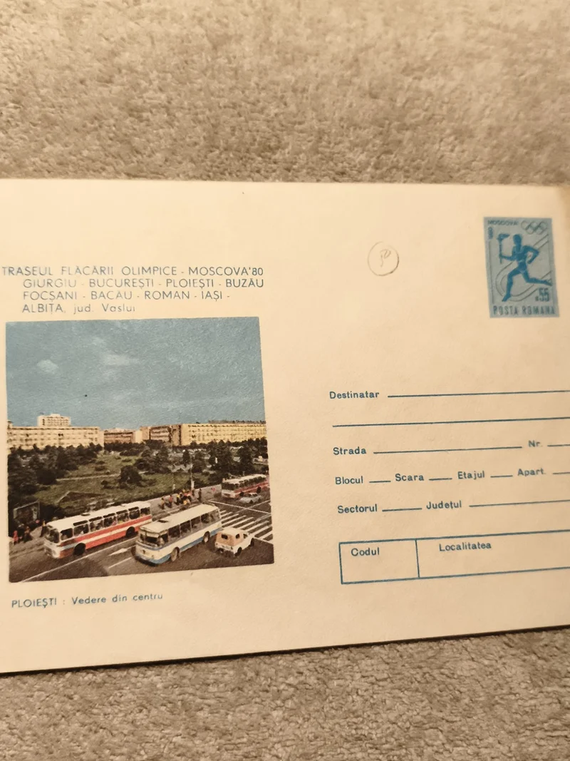 Carte postale affranchie Roumanie Moscou 1980 Olympique Ploiești Philatélie (Ref