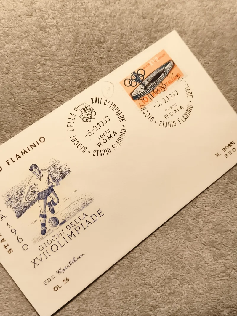 Lettre Premier Jour Olympiades Rome 1960 FDC OL 26 Jeux Olympiques Philatélie