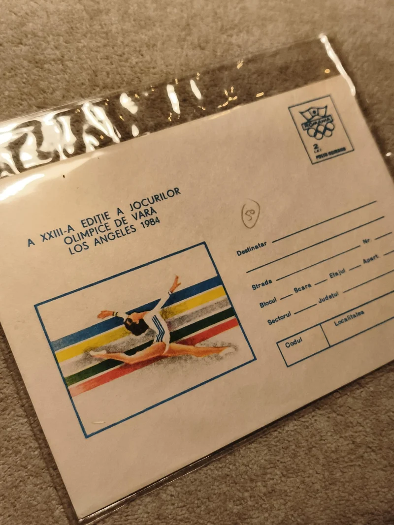 Enveloppe illustrée Jeux Olympiques Los Angeles 1984 gymnastique, philatélie Rou