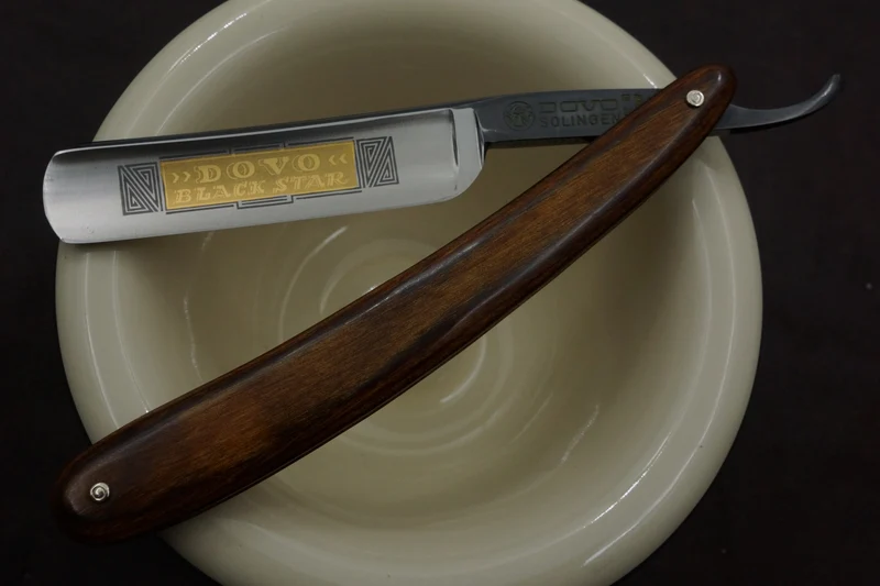 Dovo "Black Star" - Preowned Fancy 11/16 Full Hollow Blade - Solingen Straight Razor - Shave Ready