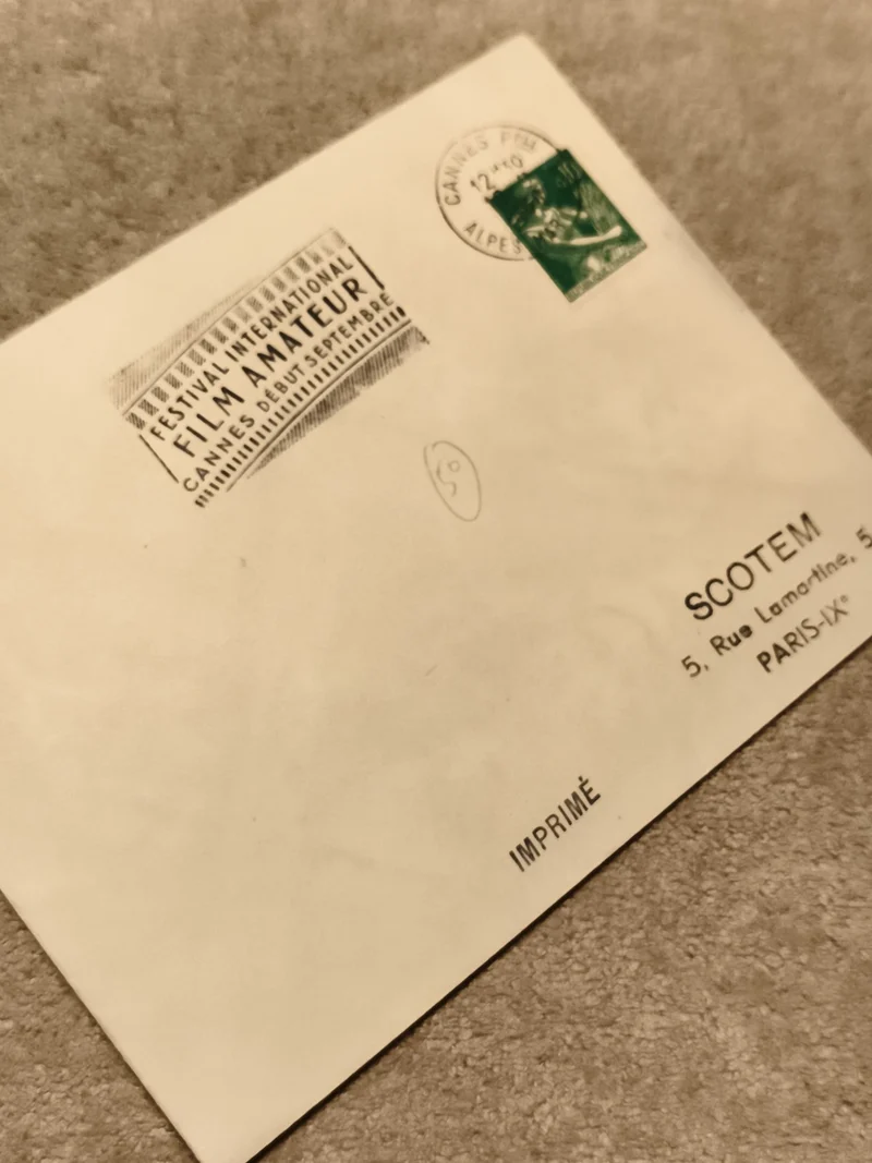 Lettre Festival Film Amateur Cannes 1940 philatélie imprimé cachet Alpes