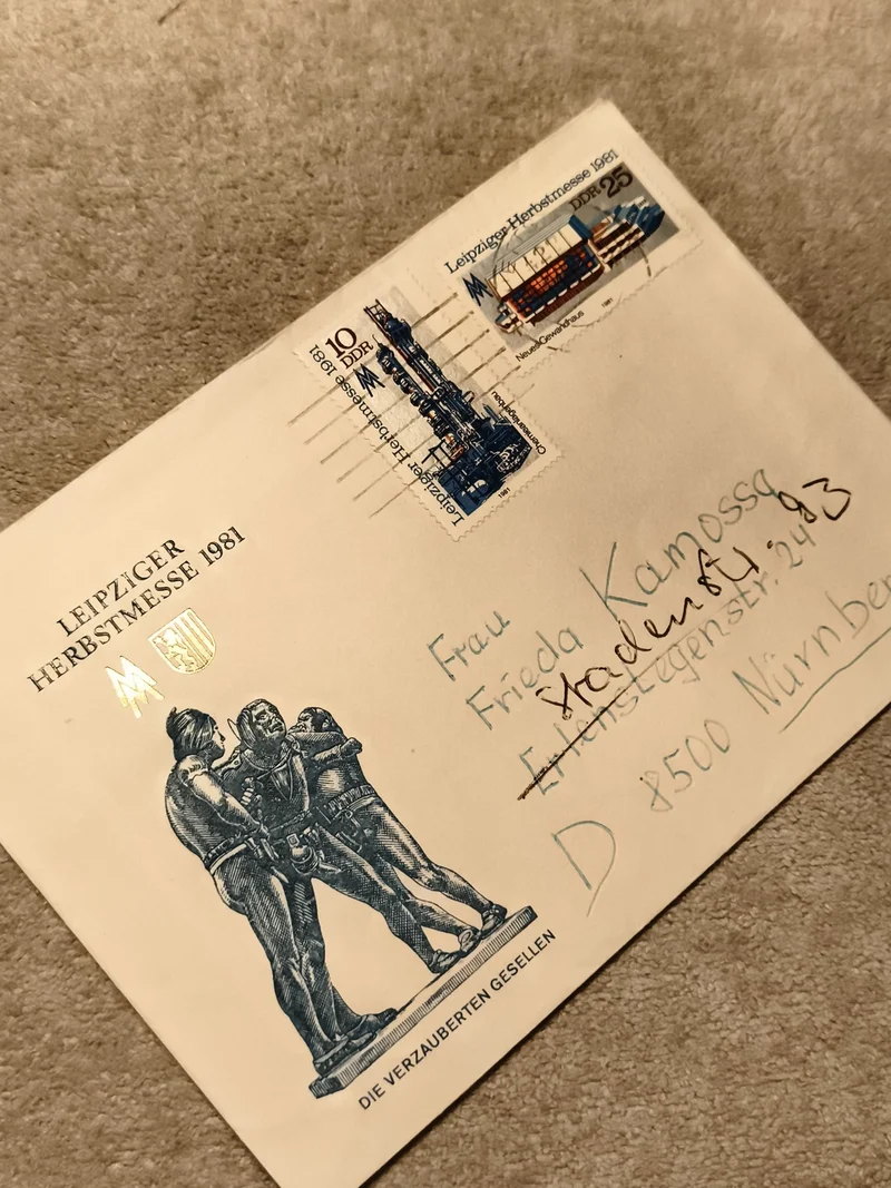Lettre premier jour Leipzig 1981 DDR timbres Herbstmesse Philatélie (Ref 27)
