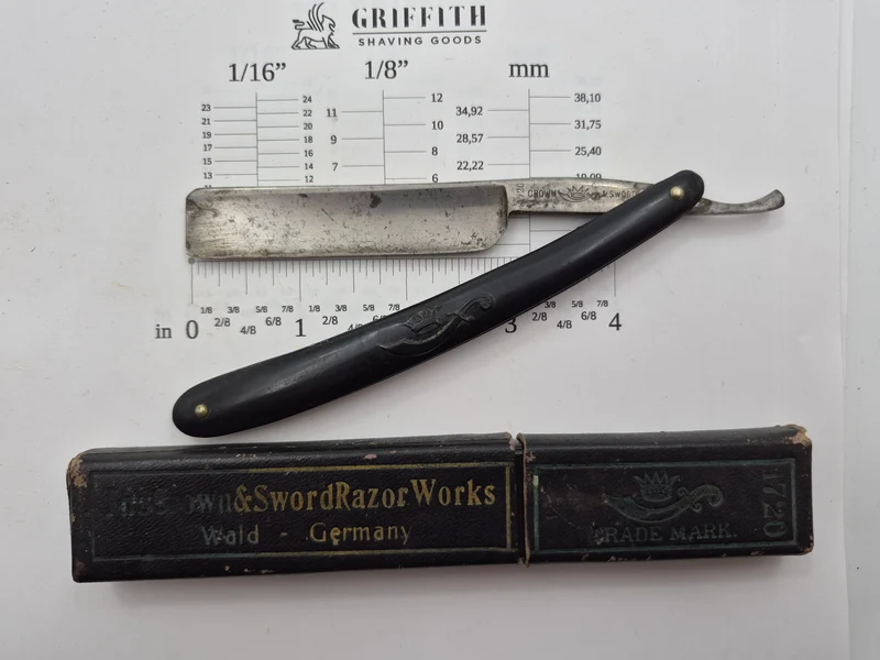 Vintage Era Crown & Sword Razor for Restoration