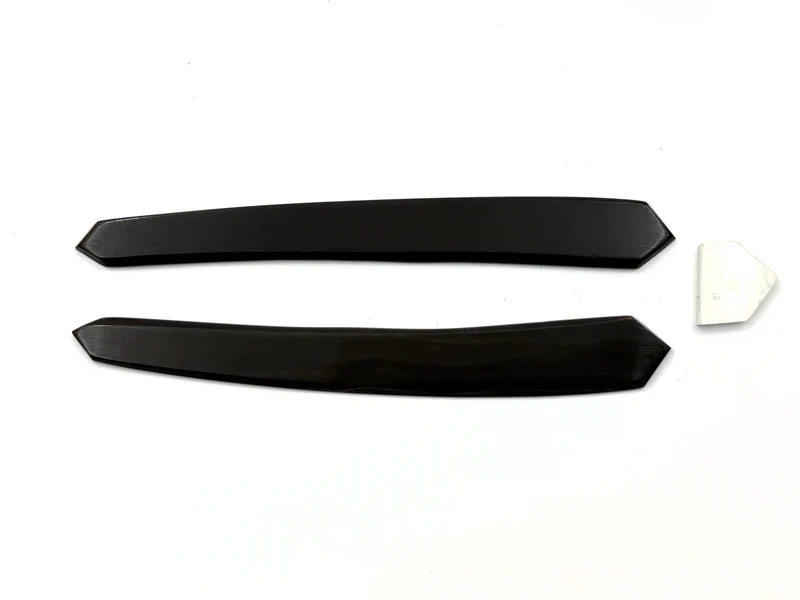 Straight Razor Scales for 5/8-6/8 Blades - Ebony Wood with Angled Ends - One Pair/Set