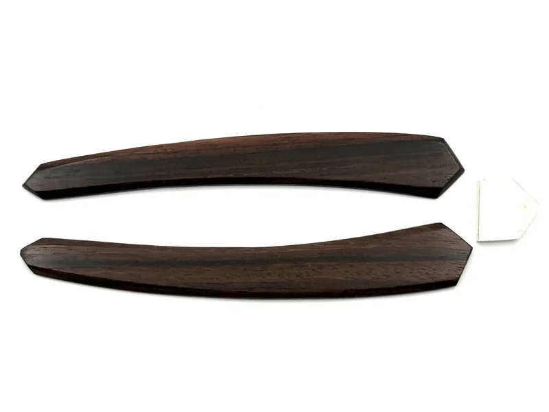 Straight Razor Scales for 7/8-8/8 Blades - Rosewood with Angled Ends - One Pair/Set